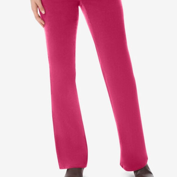 New! Women's Plus Size 26W Pink Corduroy Jeans 48-50" Waist - Picture 1 of 5